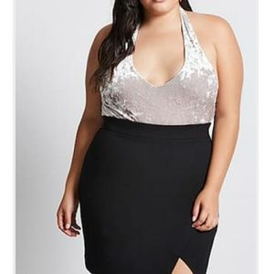 Forever 21 Plus Size Velvet Bodysuit